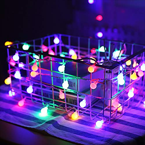 Rock Ninja Mehrfarben Globus Lichterketten, 6M 40Pcs LED Batteriebetriebene Lichterketten, Shining Decoration Lightning für Weihnachten Hochzeit Geburtstag Holiday Party Schlafzimmer Indoor & Outdoor