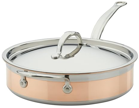 Hestan - CopperBond Collection - 100% Pure Copper Sauté Pan, Induction Cooktop Compatible, 3.5 Quart