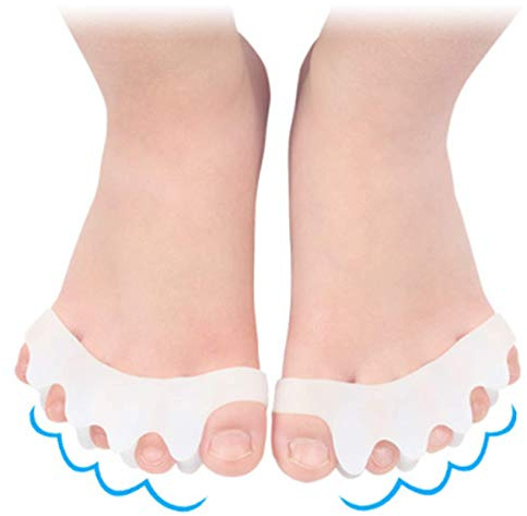 YRDZ Ortesis de pie grande y pulgar valgo para bebés y niños, para bebés y niños con dedos superpuestos, separador de dedos para día y noche, 2 pares