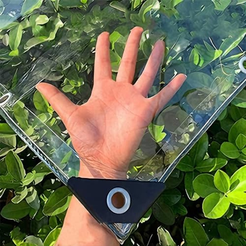 Clear Tarpaulin Waterproof Heavy Duty 420g/m², Transparent PVC Tarp 1x3m | for Outdoor, Gazebo, Patio, Garden Furniture, Camping, Ground Sheet & Cover - 0.3mm Thick Windproof