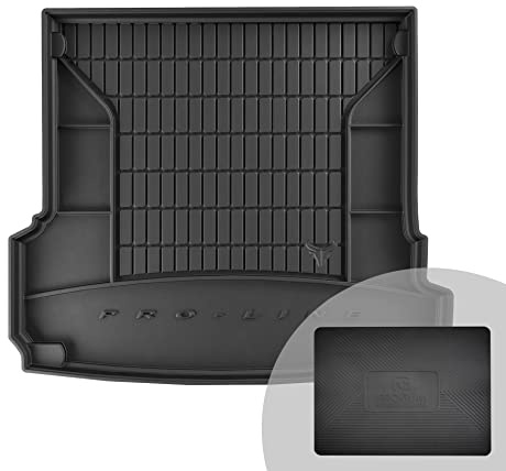 FROGUM ProLine 3D Gummimatte Exklusive Auto Kofferraummatte Kofferraumwanne für Audi Q7 II ab 2015 | Bequemer Organiser | Die höchsten Kanten