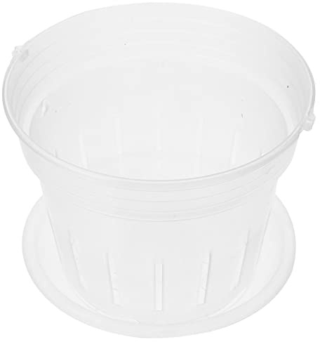 GANAZONO Pots d'orchidée transparents de 14 cm avec trous - Avec plateau - Pour jardin, maison