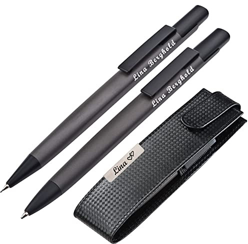 Schreibset aus Kugelschreiber und Bleistift aus Metall in Etui mit Gravur Geschenk zum Geburtstag Jubiläum verschiedene Anlässe PS153