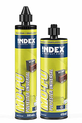 INDEX Boite de 12 - Fixations chimiques - Polyester universel - Homologuée ATE Option 8 410 ml - Cheville fixation