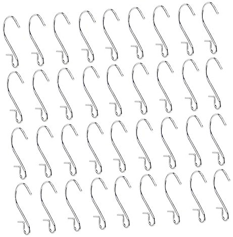 Zerodeko 100stücke Küchen Haken Edelstahl s Haken Heavy Duty s Form Für Home Bad Schlafzimmer Büro Hängen