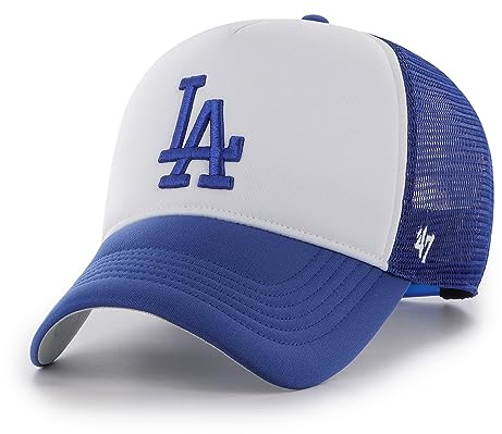 47 Los Angeles Dodgers White Royal MLB Tri Tone Foam Offside Trucker Cap