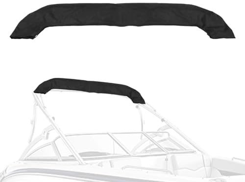Cubierta De Repuesto Superior Bimini, Tela Oxford Plegable A Prueba De Lluvia Parasol Toldo Bimini Storage Boot Funda de Repuesto para Bote, Equipo De Navegación (Negro)