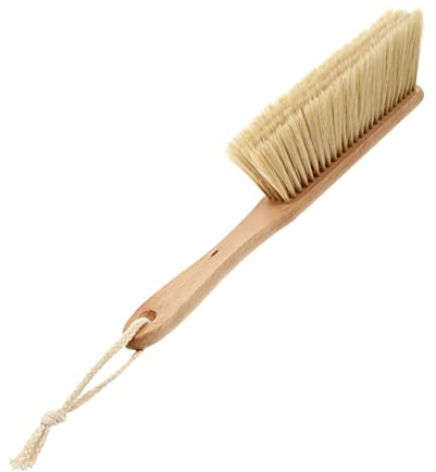 Mobestech Brosse à Lit Et Vêtements Grosse Taille Jaune en Bois Et PP Poils Doux pour Nettoyage Maison Canapé Voiture Linge Polyvalente