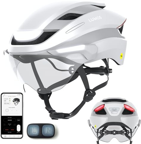 Lumos Ultra E-Bike Smart-Helm | NTA 8776 Zertifiziert | LED-Front- & Rücklichter | Einziehbares Visier | App-Steuerung | Für E-Bike, Scooter, Radfahren | Erwachsene, Männer, Frauen