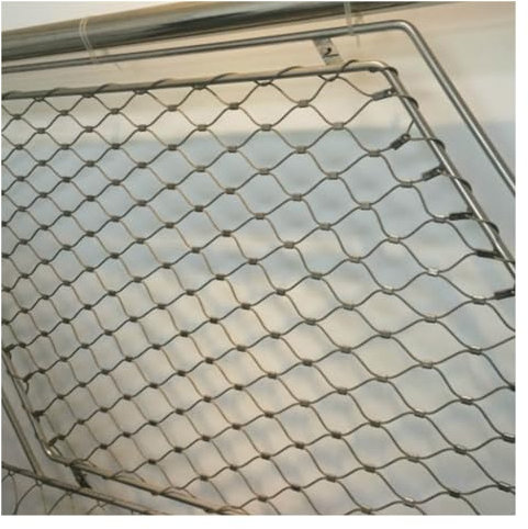 ZHZHXR Flexibles Kabelbalustradennetz Sturzsicheres Edelstahl-Sicherheitsnetz, Maschenloch 10cm Schlagfestes Sicherheitsnetz(Size:0.8x10m)