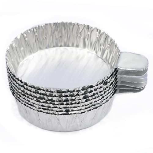 stonylab Coupelles de Pesée en Aluminium Jetables avec Poignées, Coupelles de Pesée pour Poudres et Liquides, 100 Pièces, pour Expériences Chimiques, Moyenne