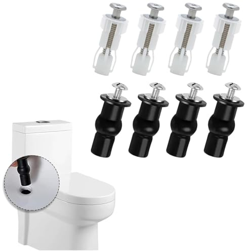 8 Pezzi Fissaggi WC Sedile, Accessori per Sedile WC, Fissaggio Dado di Gomma per Fissare Tavoletta WC, Fissaggio Vite per Sedile WC.Set di Fissaggio Viti per Sedile WC, Fissaggio Tavoletta WC