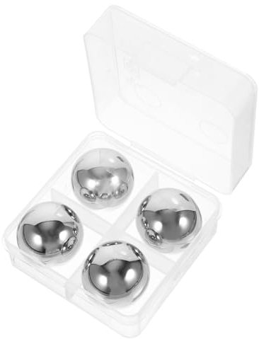 TOPBATHY Whiskey Rocks Cooling Stones Stainless Steel Reusable Beverage Chilling Rocks Metal Ice Cubes Set with Storage Box for Whisky and Drinks