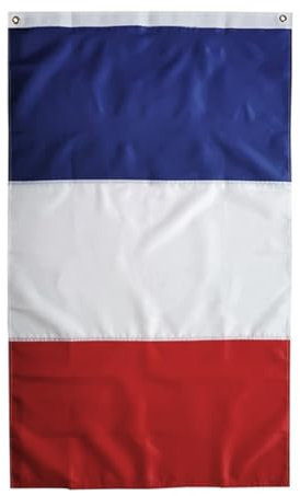 Pastoralist Drapeau français Couleurs Vives Drapeau National français Drapeau de Jardin résistant à la fondu avec œillets 60x90 cm, Drapeau français