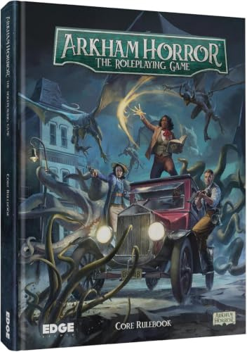 Arkham Horror The Roleplaying Game CORE RULEBOOK - Dive into 1920s Arkham Mysterious World! Immersive RPG Adventure for Kids & Adults, Ages 14+, 2-6 Players, 1+ Hour Playtime, Made by EDGE Studio