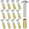 12 tornillos de anclaje para cubierta de piscina, M8 x 40 304 de acero inoxidable, pernos de anclaje, anclaje de suelo retráctil, manguito de suelo de piscina