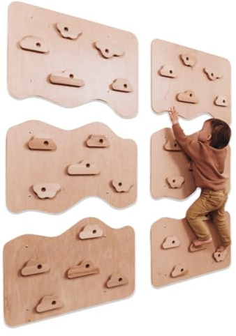 WoodandHearts Klettersteine kinder indoor, Hergestellt in Europa, Klettergriffe kinder indoor, Klettersteine, Kletterwand kinderzimmer