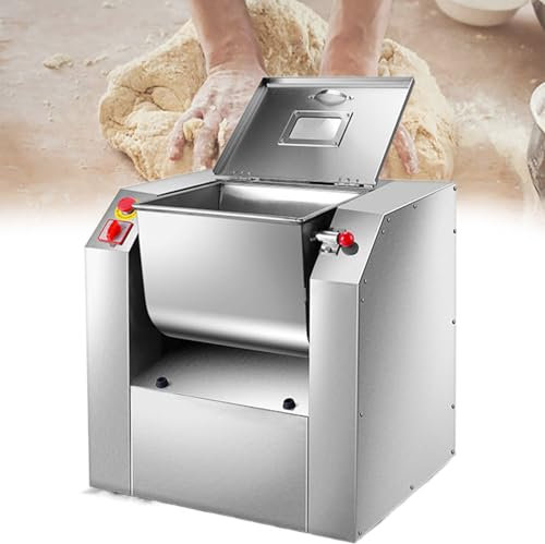 GLJTUO Impastatrice, Impastatrice Elettrica, Macchina Frullatrice per Impasti Commerciale, Macchina Impastatrice in Acciaio Inox, con capacità di Impastamento di 7,5 kg,