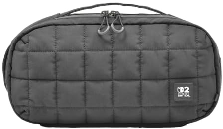HORI Puff Pouch (Black) Carrying Pouch for Nintendo Switch 2 - Officially Licensed by Nintendo