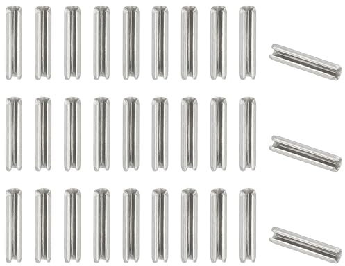 PATIKIL Pasador De Resorte Ranurado 50 Pcs 3/32 x 1/2 (2.7mm x 12mm) Acero Inoxidable 304 Pasadores Partidos Para Mejoras Del Hogar Reparación De Máquinas Automotrices Plateado
