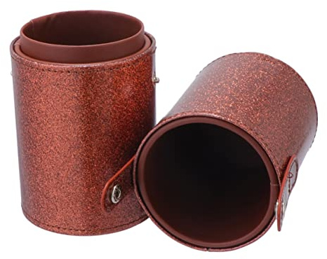 TOVINANNA Makeup Storage Tube Large Flash Pu Storage Bucket for Makeup Brush Holder Organizer Cosmetics Brush Container Pot