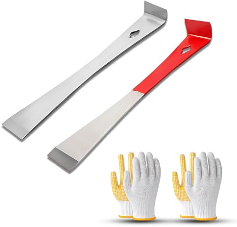 4 PCS Crowbar Set, Heavy Duty Crow Bar for Pulling Nails and Scraping Paint, Small Pry Bar for Beekeeping and Woodworking Projects, Multi-Functional Pry Tool Kit for Home Remodeling