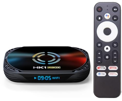 TV Box Android 14.0, HK1RBOX X50 Smart TV Box con Procesador Arm De Cuatro Núcleos S905A/X5M, 8K, 3D, 1080P, HD, Wi-Fi 2.4/5.0 GHz, Bluetooth 5.0, Ethernet 100/1000 M,4gb+64gb