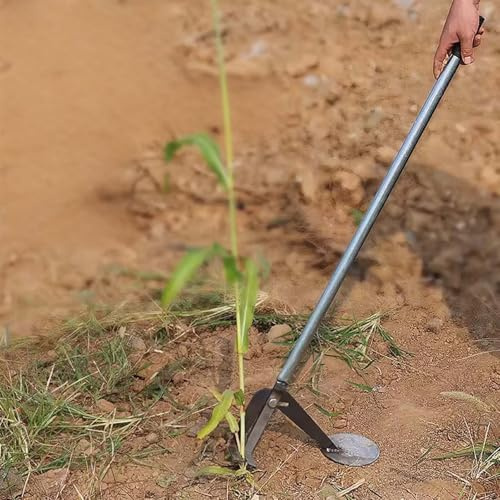 Estrattore per alberelli ed estrattore di pali, leva radici manuale per alberi, bambù, sradicatore erbacce con manico lungo e testa seghettata