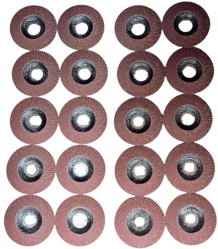 Fächerscheiben 125 – Set (20 Stück) – Korn 60/120 je 10 Scheiben – Lamellenschleifscheiben für Winkelschleifer – Metall, Holz & Rost Entfernen