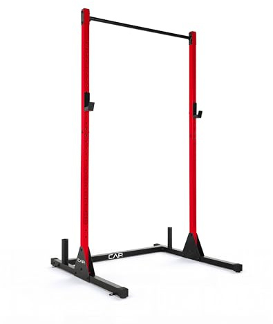 cap Barbell FM-905Q-RD, Cremagliera di Potere di Esercizio Unisex-Adulto, Rosso, Power Rack