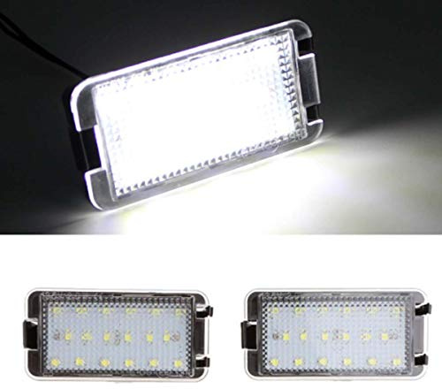 GOFORJUMP La lumière 2X18SMD lumineuse superbe de plaque minéralogique de Canbus LED pour 99-05 S/mange Leon 1M 04-09 Altea Arosa Cordoba MK1 MK2 Ibiza Toledo 5P