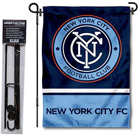 WinCraft New York City Football Club Garden Flag with Stand Pole Holder