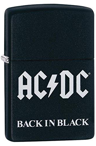 ZIPPO – AC/DC® - High Polish Black – Sturmfeuerzeug, nachfüllbar, in hochwertiger Geschenkbox