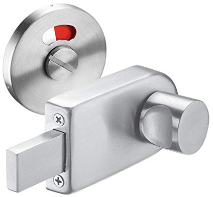 Toilet Cubicle Locks in Satin Stainless Steel Indicator Bolt and Release