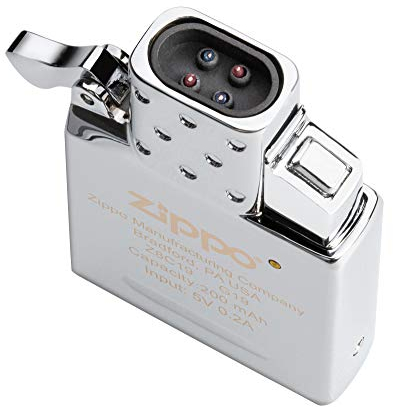 Zippo - Insert À Arc Double pour Briquets Tempête, Rechargeable, USB-A, Certifié CE, s'adapte À Tous Les Boîtiers Zippo Classiques