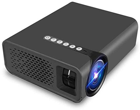 LIUXIUER Mini Projecteur Portable LED Pris en Charge 1080P, Vidéoprojecteur Bluetooth WiFi 1800 Lumens HD Projecteur, Haut-Parleur Intégré, Carte SD De Disque Dur Mobile AV Connect DVD,Noir