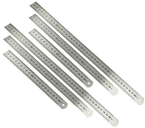 TOYANDONA Edelstahllineal Metalllineal Maschinist Engineering Lineal für Technische Zeichnungen 20 30 Und 40 Cm Je 2St