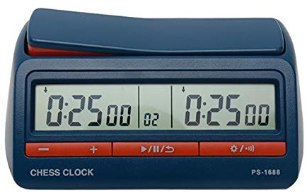 Digital Chess Clock, Chess Timer with 42 Timing Modes, Large LCD Display | Portable Board Game Timer with Delay & Bonus Function, Alarm, Electronic Timer for Chess, Chinese Chess & Go