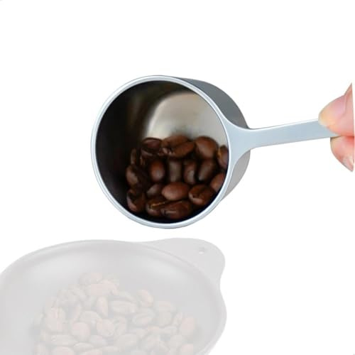 watchget Coffee Scoop 1 Tablespoon Metal Measuring Spoon for Coffee Beans, Ground Coffee, Tea, Milk, Short Handle Measuring Scoop Kitchen Tool