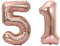 40 Zoll Luftballons Zahl 51 Rose Gold,Nummer 51 Luftballon Rosegold frau Luftballons 51. Geburtstag deko frauen damen Folienballon 51 Rose Gold 51 Ballons Große,Riese Heliumfolie Ballon 51(number 51)