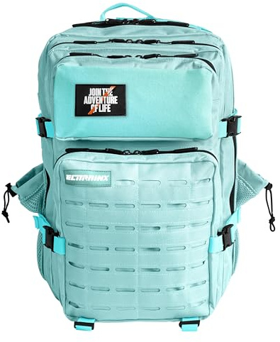 ELITRAINX V2 Sac à dos tactique militaire 45L imperméable à l'eau Cross-Training Voyage en plein air Sports Gym Portable Oxford 900D by ELITEX TRAINING (Menthe verte)