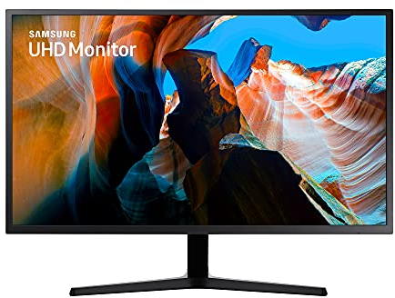Samsung UHD Monitor U32J590UQP, 32 Zoll, VA-Panel, 4K UHD-Auflösung, AMD FreeSync, Reaktionszeit 4 ms, Bildwiederholrate 60 Hz, Dunkelblau-Grau