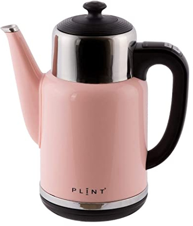 PLINT Rose Color Kettle - 1,7 Litre Capacity - Double Wall Hot Water Kettle for Tea and Coffee - Fast Boil - 1500W Cordless Electric Kettle - BPA Free -Dry Protection - Anti Slip 360° Base Kettle