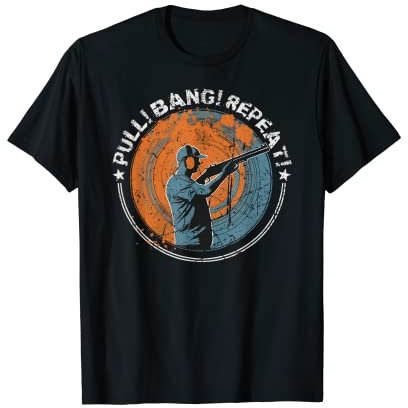 Tontaubenschießen Tontauben Vintage Wurfscheibenschießen T-Shirt