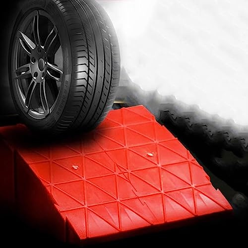 COKYIS Plastikrampen Rollstuhlrampe Auto Bordsteinrampe 12/14/16/18cm Hohe, Tragbar Auffahrrampe Schwellenrampe Leichte Bordsteinkanten Rampe Für Bürgersteig (Size : 12x30x18cm/4.7x11.8x7in)