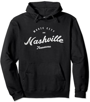 Nashville Tennessee TN Vintage Country Music City Gitarre Pullover Hoodie