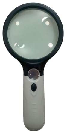 Lupa de Aumento, Lupa de Lectura con Luz, para Leer, Cuenta Hilos, con Soporte, con Pie, (Modelo 3) Aumento 3X