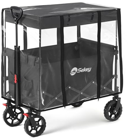 Sekey Carro Protección contra la Lluvia para Carro Plegable con Techo, Accesorio de Carro Cubierta de Lluvia de Material EVA, 65 * 50 * 75CM Adecuado para SE4018