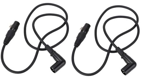 LiebeWH 2Pcs XLR Mikrofon Kabel Adapter PVC Mic Verlängerung Kabel 3 Pin XLR Stecker auf Buchse für Lautsprecher Mixer Verstärker (1M)