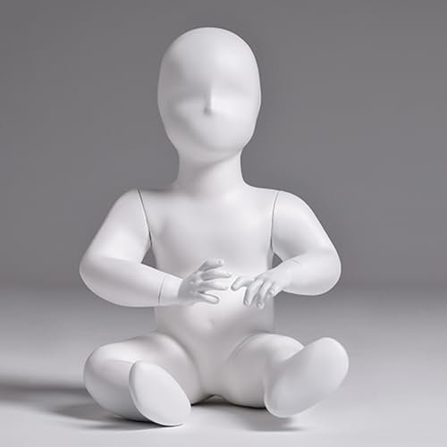 RENLXFI Sitzende Ganzkörper-Schneidepuppen Für Jungen Und Mädchen, Baby-Nähpuppe Ohne Gesicht, Beweglich Für Bekleidungsgeschäft, Kommerzielle Unisex-Schneiderpuppe Für Kinder(Sitting B)